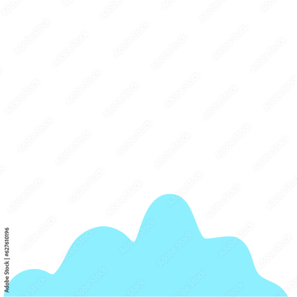 Blue Cloud Cartoon In Flat Style Blue Cloud Cartoon In Flat Style