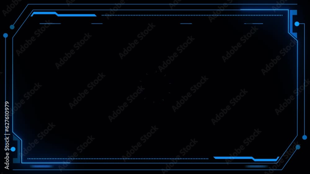 HUD template. Frame HUD element. Futuristic viewfinder of future. interface data display screen. Artificial intelligent. technology sci fi frame hud ui. box border scifi digital screen hologram panel