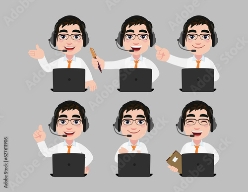 Call center and customer service character