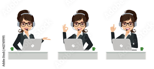 Call center and customer service character