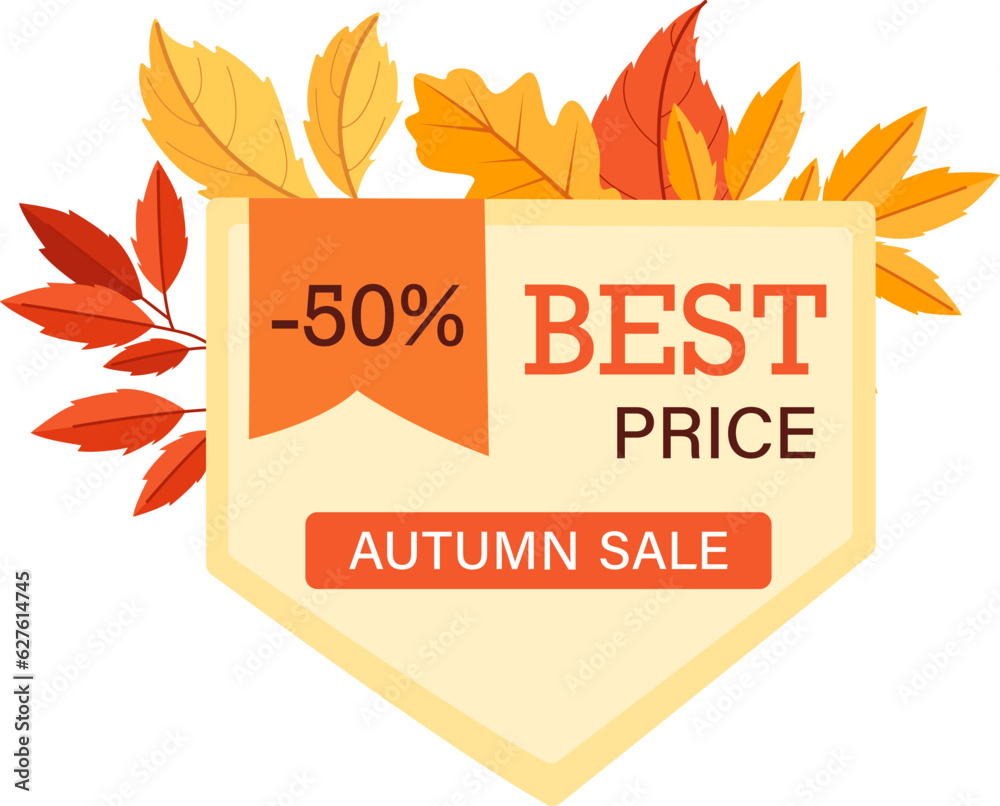 Autumn Leaves Sale Badge Autumn Leaves Sale Badge