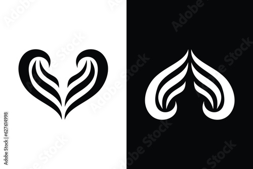 Abstract concept black and white color. Suitable for symbol, logo, company, brand name, icon, luxury, elegant, premium logo and many more.