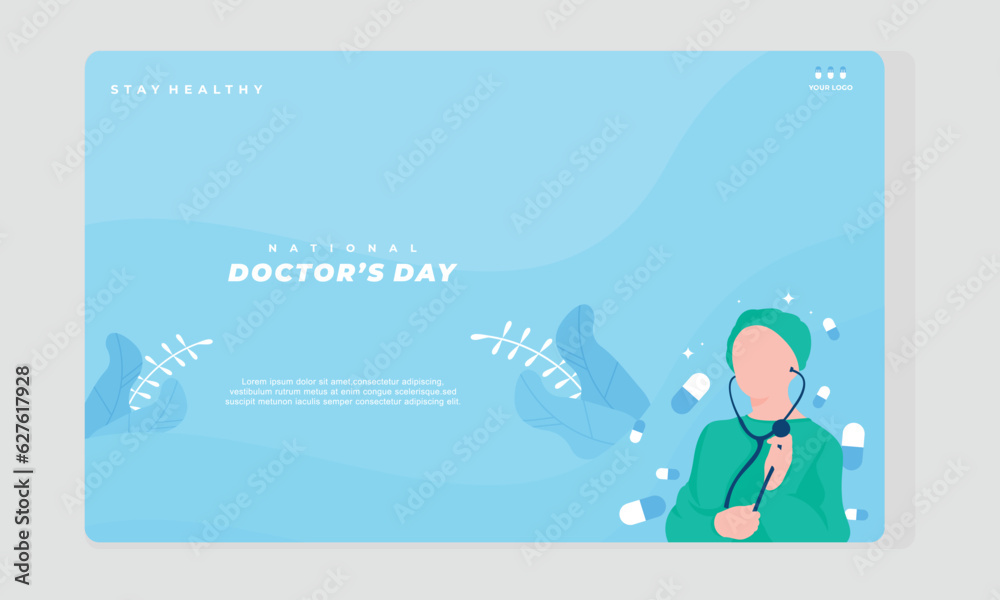 flat national doctor's day template flat national doctor's day template