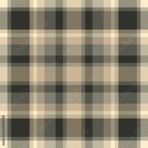 Plaid check pattern in orange and red colors. Seamless fabric texture. Tartan textile print.