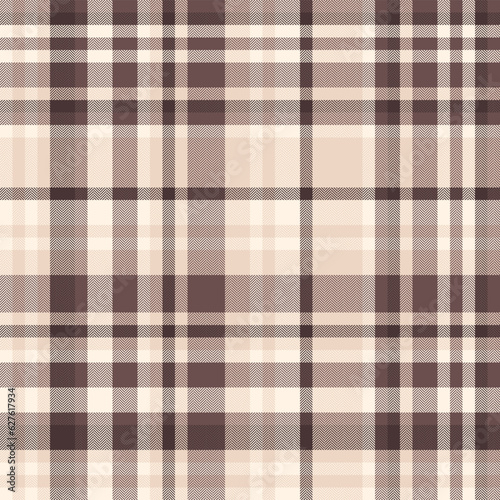 Textile texture vector of check tartan seamless with a background plaid fabric pattern.