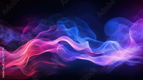 Abstract light painting background. Futuristic wave. illustration. created with generative AI technology.
