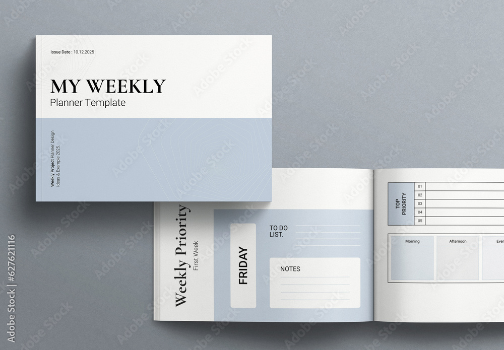 weekly-planner-template-landscape-stock-template-adobe-stock