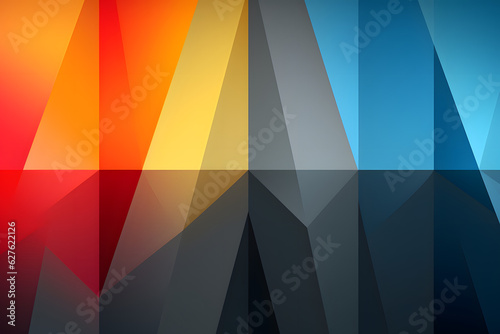 Background - tech style with red  orange and blue colors and black elements  abstract  flat design  minimalistic  illustration. - Generative AI