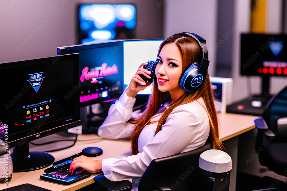 A pretty girl who secretly plays games at work.
Generative AI A pretty girl who secretly plays games at work.
Generative AI
