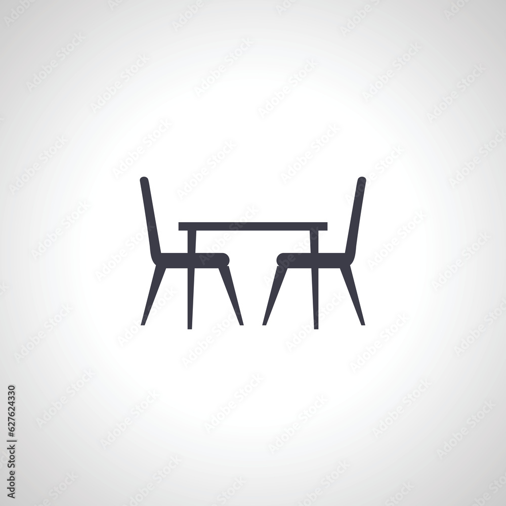 Table with chairs icon. table with chairs icon Table with chairs icon. table with chairs icon