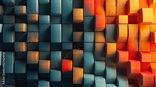 Minimalist Monochrome Grid abstract background. Colorful futuristic illustration art. Generative AI
