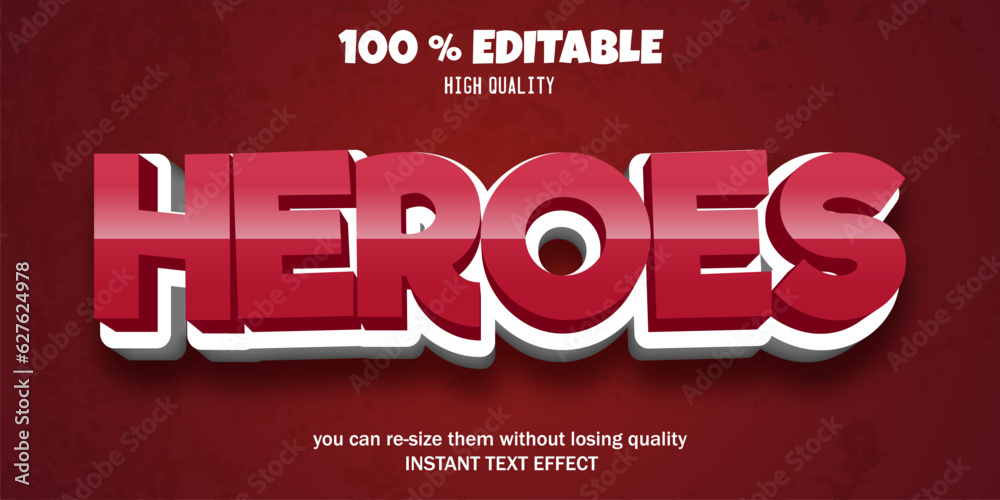 Heroes  text effect