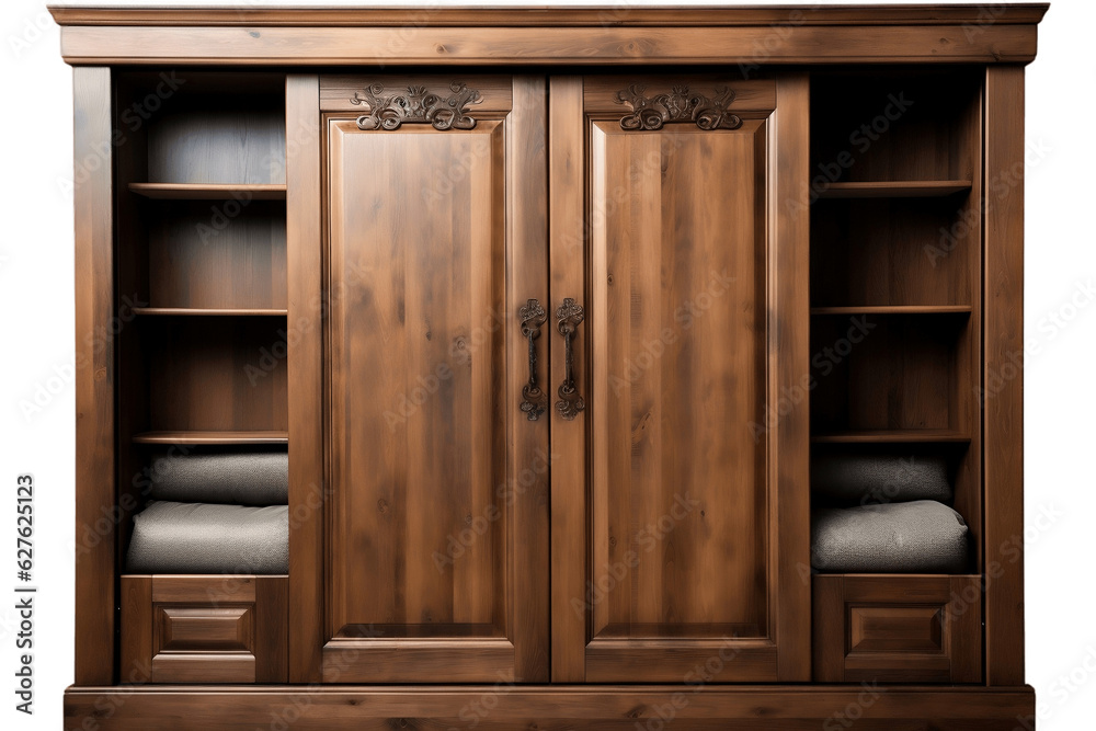 Isolated Murphy Bed transparent Background. Generative AI