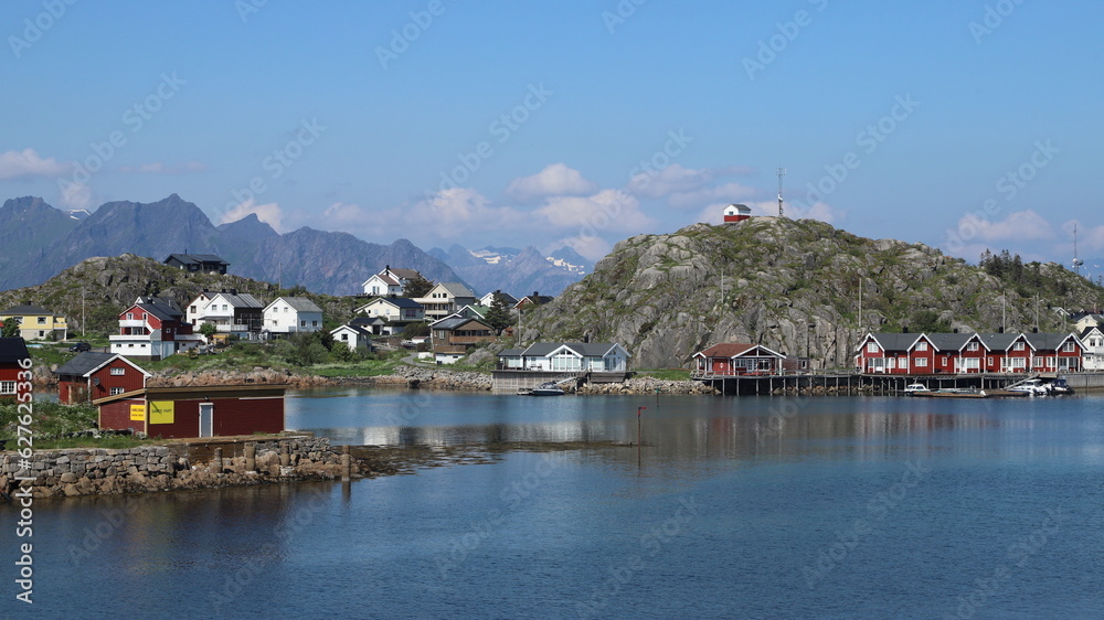 port de l'île de Skova, Lofoten, Norvège