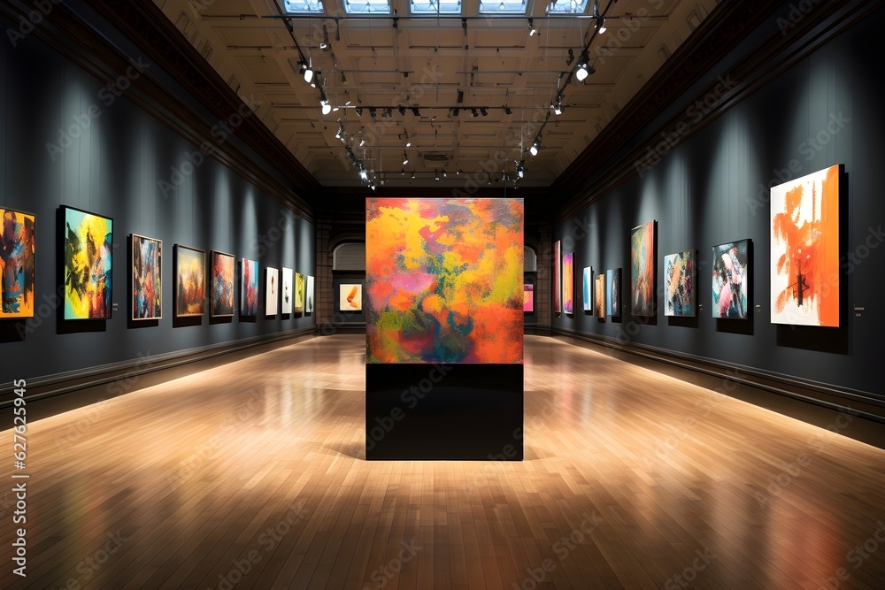 Naklejka premium Art Gallery Grandeur - Displaying Paintings