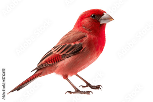 Isolated Scarlet Canary Transparent Background. Generative AI