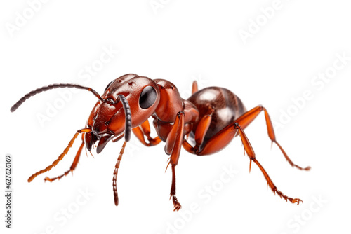 Southern Wood Ant Isolated Red on transparent Background. Generative AI