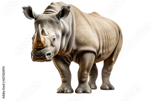Isolated Southern Rhino on Transparent Background. Generative AI © zainab