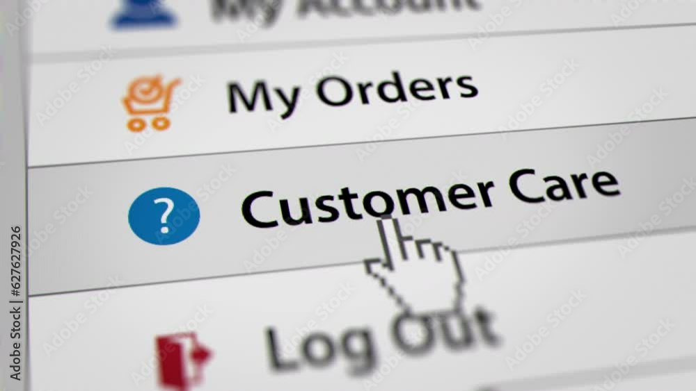 Animated Mouse Cursor Clicking Customer Care Button on Website. Fictitious Data Created Exclusively for This Concept Footage
Animated Mouse Cursor Clicking Customer Care Button on Website. Fictitious Data Created Exclusively for This Concept Footage