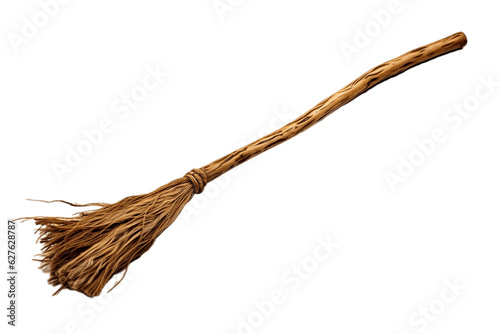 Isolated Witch Broom Transparent Background. Generative AI photo