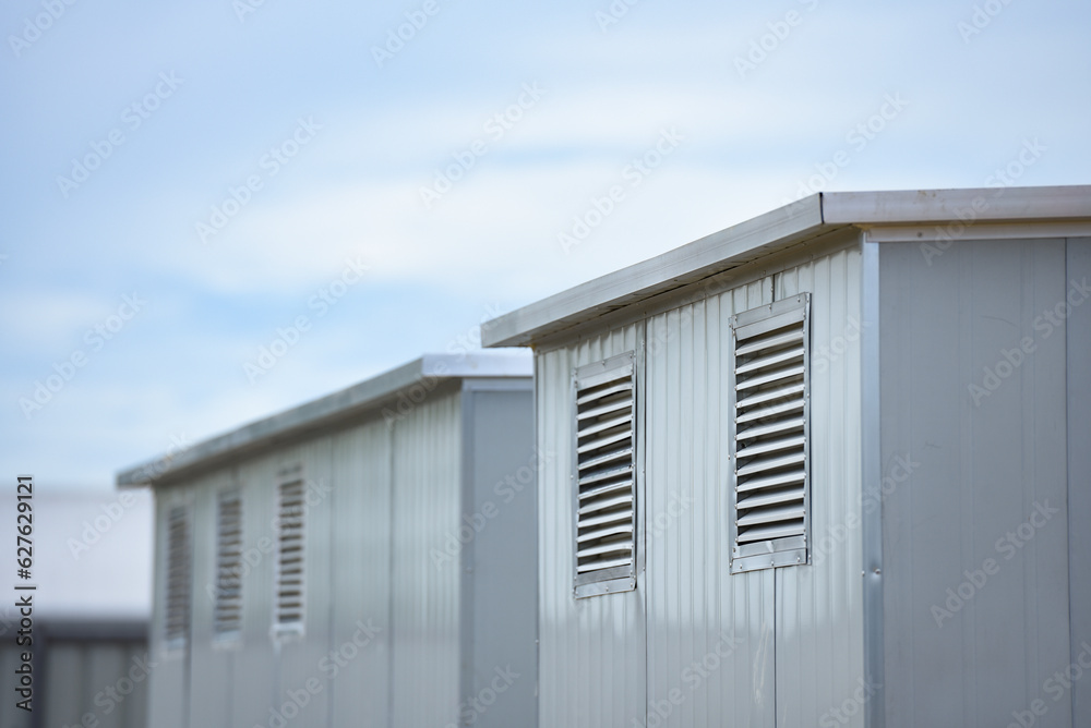 restroom air vent on duty in construction site restroom air vent on duty in construction site
