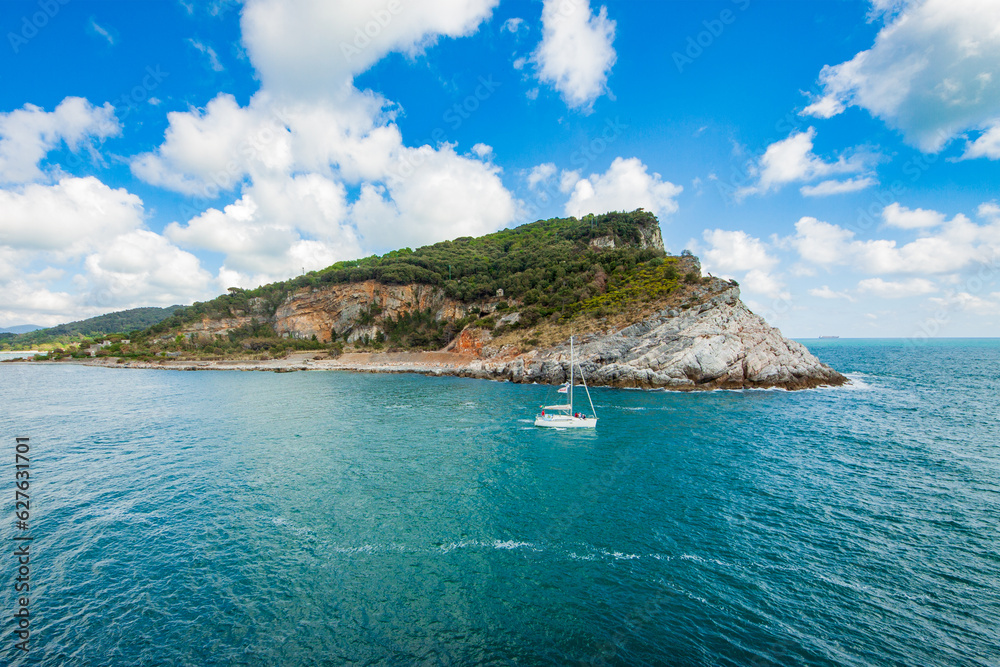 Fototapeta premium Landscape of Palmaria, La Spezia