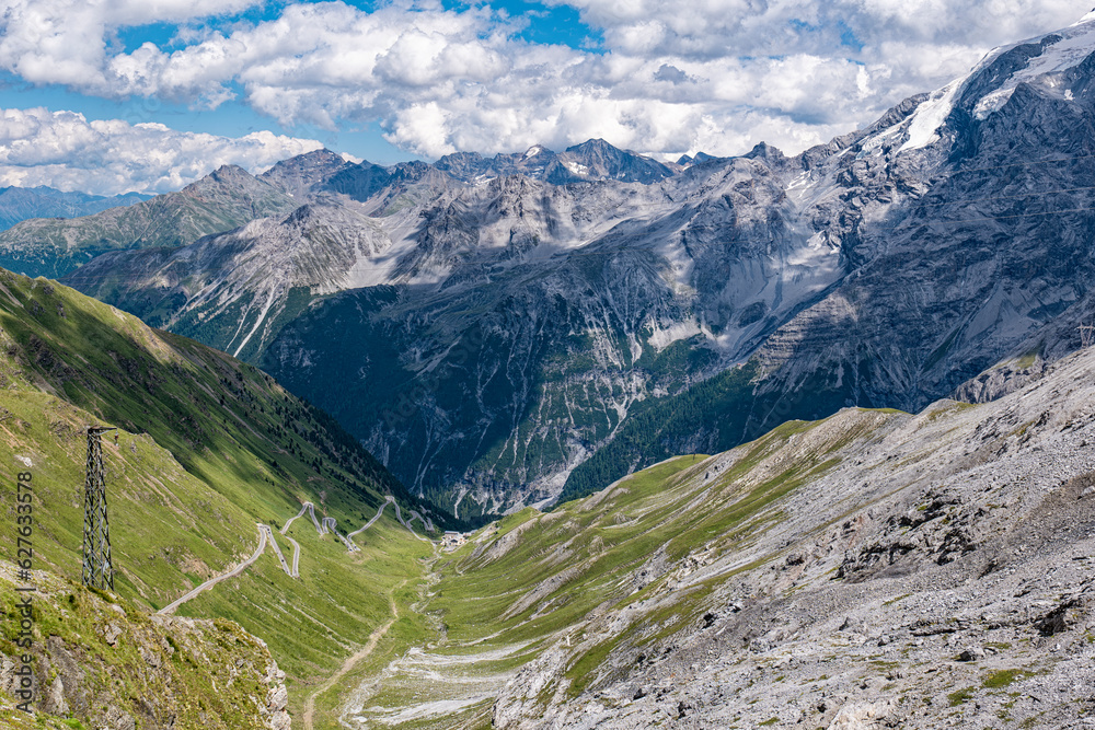Landscape of Alto Adige from Stelvio Pass