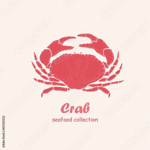 Seafood, crab, logo, doodle, line art ,seafood illustration , crustacean , crabs , crustaceans, seafood , crawfish, watercolor, food illustrations