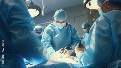 Surgeons in the operating room, medical office, reception,Generative AI