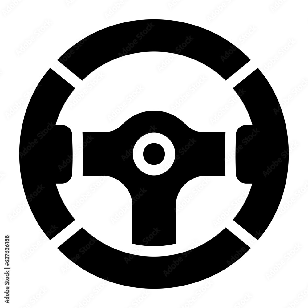 steering wheels Solid icon