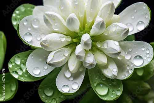 Macro photo of white dutch clover