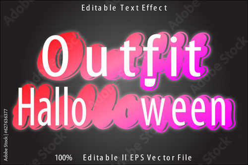 Outfit Halloween Editable Text Effect