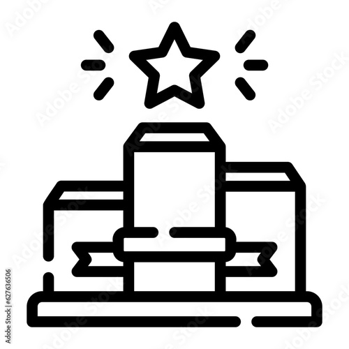 podium Line Icon