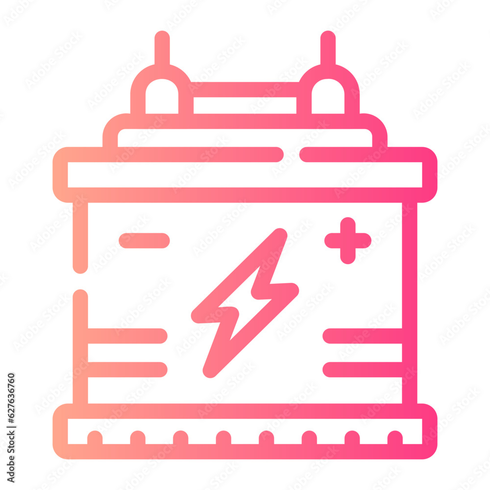 accumulator Line Gradient Icon accumulator Line Gradient Icon