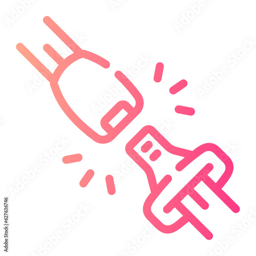 seatbelt Line Gradient Icon