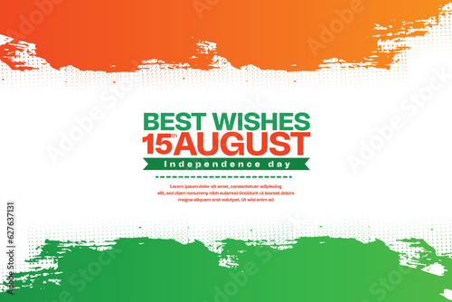 15th August india Independence Day advertisement banner design with abstract tricolour poster 2023 vector file