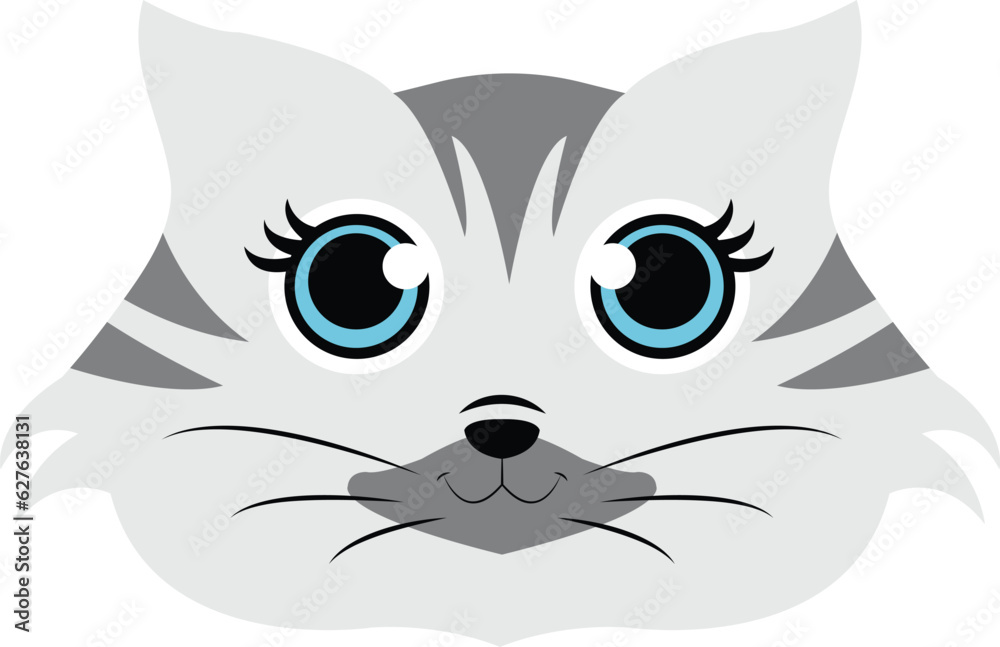 Obraz premium cat face Vector image or clipart