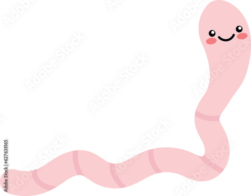 Cute worm vector image or clipart