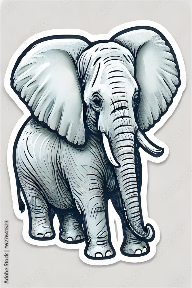 Elephant cartoon illustration
