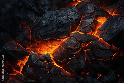 Tableau sur toile lava flows surface