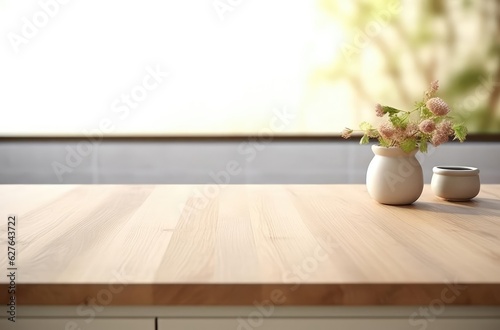Countertop in the kitchen. Empty space