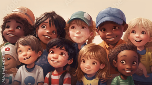 A group of children playing together.