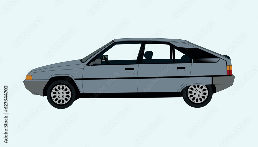 Vector illustration of a car side view.