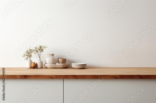 Countertop in the kitchen. Empty space