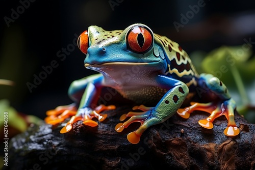 Red-eyed Tree Frog. Generative AI