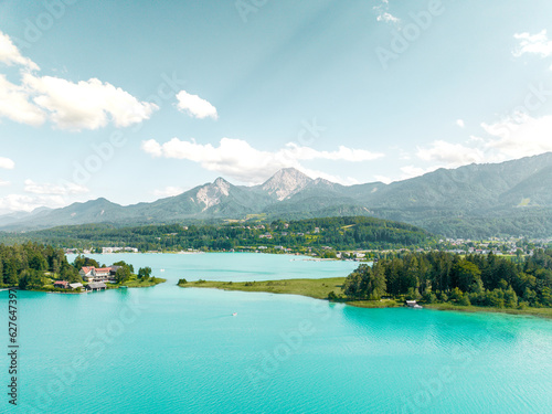 Turquoise Crystal Clear Faaker See, Alpine Lake