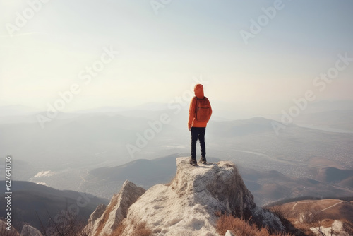 Male Hiker's Peak Experience