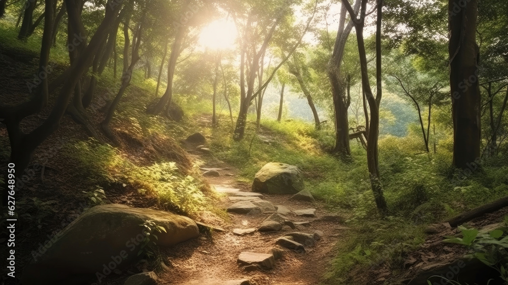 Naklejka premium Majestic Woodland Paradise