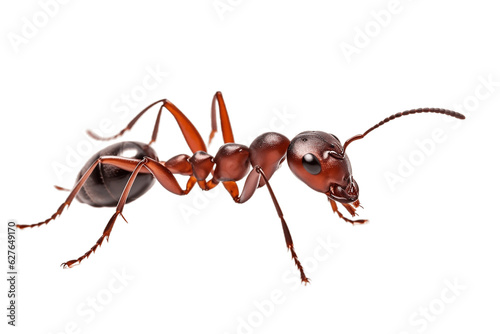 Isolated Ant Walking Transparent Background. Generative AI © Haider