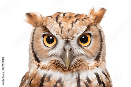 Isolated Eastern Screech Owl Transparent Background. Generative AI